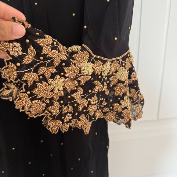 Indian Black Bell Sleeves Boutique Suit | Traditional | Heavy work - Picture 9 of 9